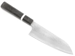 ORYOKI Allzweckmesser SPG2 Migaki Tsuchime Santoku 180, Birke