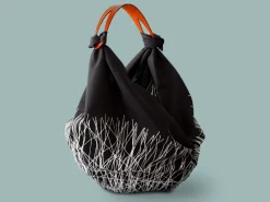 ORYOKI Baumwolltasche Furoshiki Tsuru, indigo, 100 cm