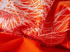 ORYOKI Baumwolltasche Furoshiki Tsuru, orange, 100 cm