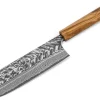 ORYOKI Damastmesser Nakiri 165 SG2, 63 Lagen, Olive
