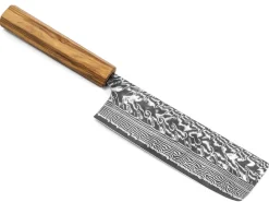 ORYOKI Damastmesser Nakiri 165 SG2, 63 Lagen, Olive