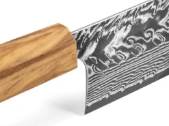 ORYOKI Damastmesser Nakiri 165 SG2, 63 Lagen, Olive