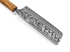 ORYOKI Damastmesser Nakiri 165 SG2, 63 Lagen, Olive