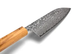 ORYOKI Damastmesser Santoku 170 SG2, 63 Lagen, Olive