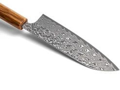 ORYOKI Damastmesser Santoku 170 SG2, 63 Lagen, Olive