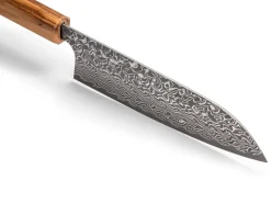 ORYOKI Damastmesser Santoku 170 SG2, 63 Lagen, Olive