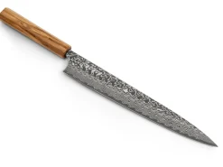 ORYOKI Damastmesser Sujihiki 270 SG2, 63 Lagen, Olive