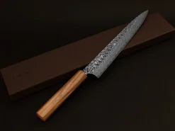 ORYOKI Damastmesser Sujihiki 270 SG2, 63 Lagen, Olive