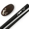 ORYOKI Essstäbchen Set mit Ablage "Sanshouo", Ebenholz