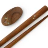 ORYOKI Essstäbchen Set mit Ablage Tonbo, Granadillo