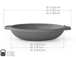 ORYOKI Gusseisen Serviertopf Ajillo, 3 Größen