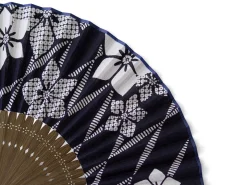 ORYOKI Handfächer Aihitoe Kon, blau