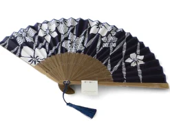 ORYOKI Handfächer Aihitoe Kon, blau