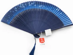 ORYOKI Handfächer Ai Kagetsu, Indigo-Blau
