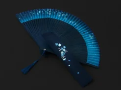ORYOKI Handfächer Ai Kagetsu, Indigo-Blau