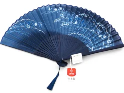 ORYOKI Handfächer Aino-cho, Blau