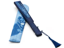 ORYOKI Handfächer Aino-cho, Blau