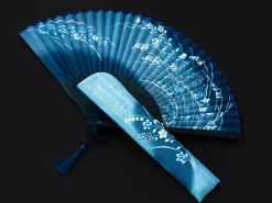 ORYOKI Handfächer Aino-cho, Blau