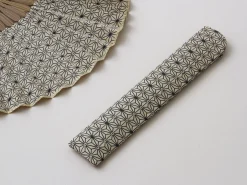 ORYOKI Handfächer Asanoha, Beige