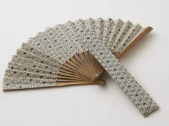 ORYOKI Handfächer Asanoha, Beige