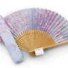 ORYOKI Handfächer Sakura Fubuki, Kirschblüte blau