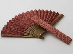 ORYOKI Handfächer Seikaiha, Rot