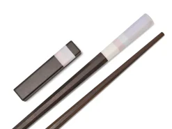 ORYOKI Japanische Essstäbchen LA Coast, Ebenholz, mit Ablage