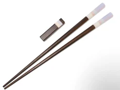 ORYOKI Japanische Essstäbchen LA Coast, Ebenholz, mit Ablage