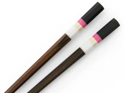 ORYOKI Japanische Essstäbchen Midnight Paris, Ebenholz, mit Ablage