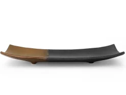 ORYOKI Japanische Servierplatte Sou, schwarz-gold, 2 Größen