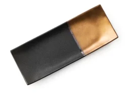 ORYOKI Japanische Servierplatte Sou, schwarz-gold, 2 Größen
