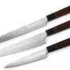 ORYOKI Japanisches Messer-Set Shichi, 3 Messer, Hammerschlag