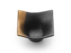 ORYOKI Japanische Soßenschale Sou, schwarz-gold