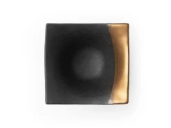 ORYOKI Japanische Soßenschale Sou, schwarz-gold