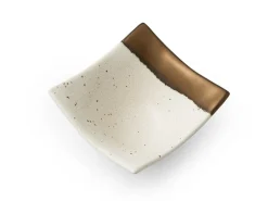 ORYOKI Japanische Soßenschale Sou, weiß-gold