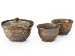 ORYOKI Japanisches Teeservice Kurokinsai, 3-teilig