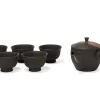 ORYOKI Japanisches Teeservice, 6-teilig, Kyusu Tokoname Sendan Kaku