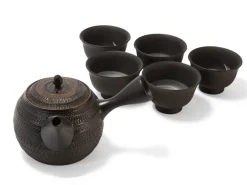 ORYOKI Japanisches Teeservice 6-teilig, Kyusu Tokoname Sendan Maru