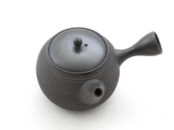 ORYOKI Japanisches Teeservice 6-teilig, Kyusu Tokoname Tobikanna Kuro
