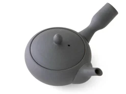 ORYOKI Japanisches Teeservice Teppachu Kurokusube, 3-teilig, Banko Yaki