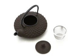 ORYOKI Japanische Teekanne Gusseisen Hira Arare, 0,5 l, Braun
