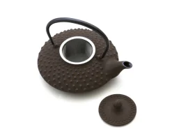 ORYOKI Japanische Teekanne Gusseisen Hira Arare, 0,5 l, Braun
