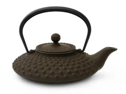 ORYOKI Japanische Teekanne Gusseisen Hira Arare, 0,5 l, Braun