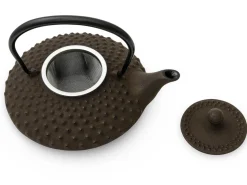 ORYOKI Japanische Teekanne Gusseisen Hira Arare, 0,5 l, Braun