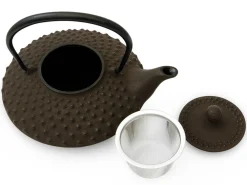 ORYOKI Japanische Teekanne Gusseisen Hira Arare, 0,5 l, Braun