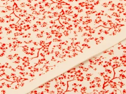 ORYOKI Japanpapier Chiyogami, Blütenzweige hellrot