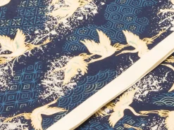 ORYOKI Japanpapier Chiyogami, Kraniche auf Blau