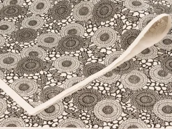 ORYOKI Japanpapier Katazome, Blüten und Ranken s/w
