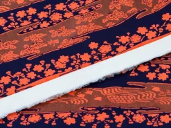 ORYOKI Japanpapier Katazome, Scherenschnitt auf hellrot