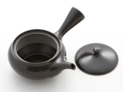 ORYOKI Kyusu Kuro Hiramaru, japanische Teekanne